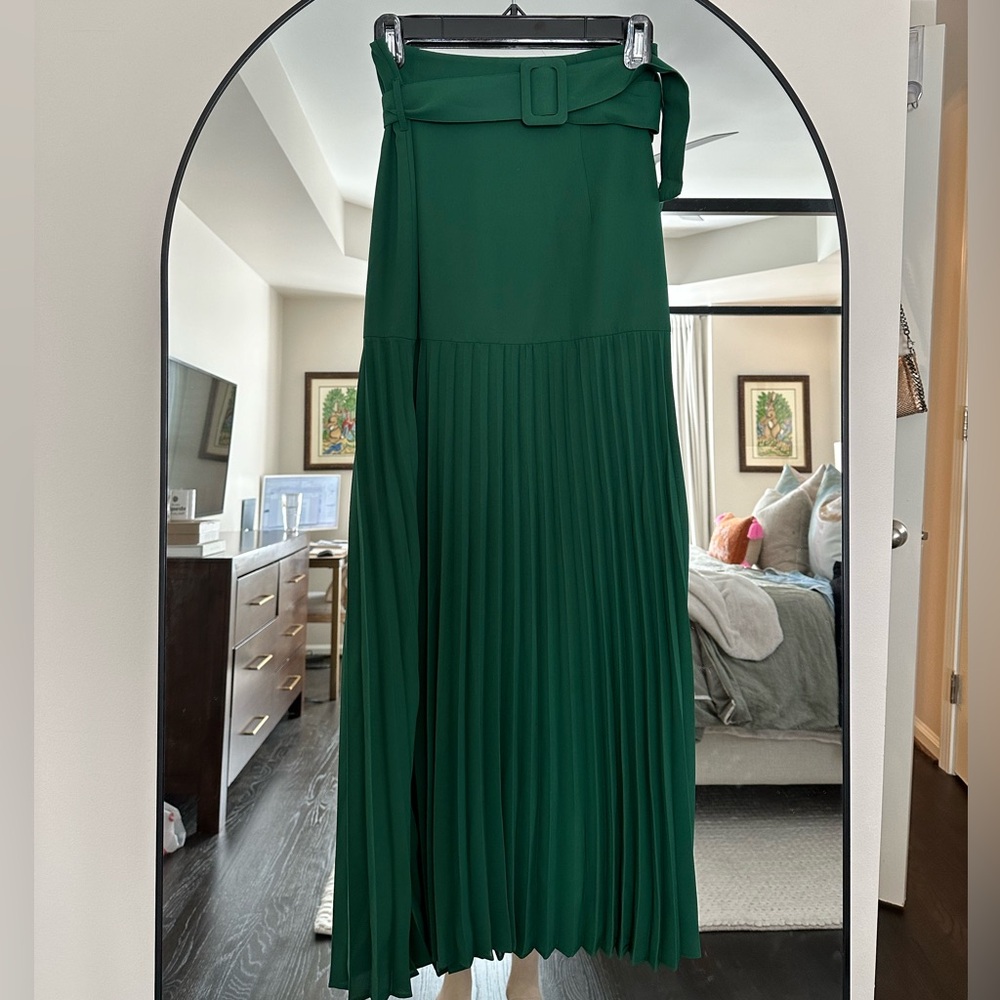 High Waisted Bardot Maxi Skirt with Belt